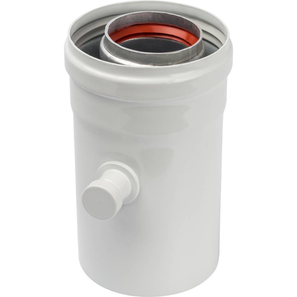 Купить SCA-6010-000102 STOUT   Элемент дымохода  конденсатосборник горизонт.  DN60/100, п/м уплотнения в компл. с лого. STOUT по лучшей цене с доставкой - интернет-магазин Прогрессивные решения