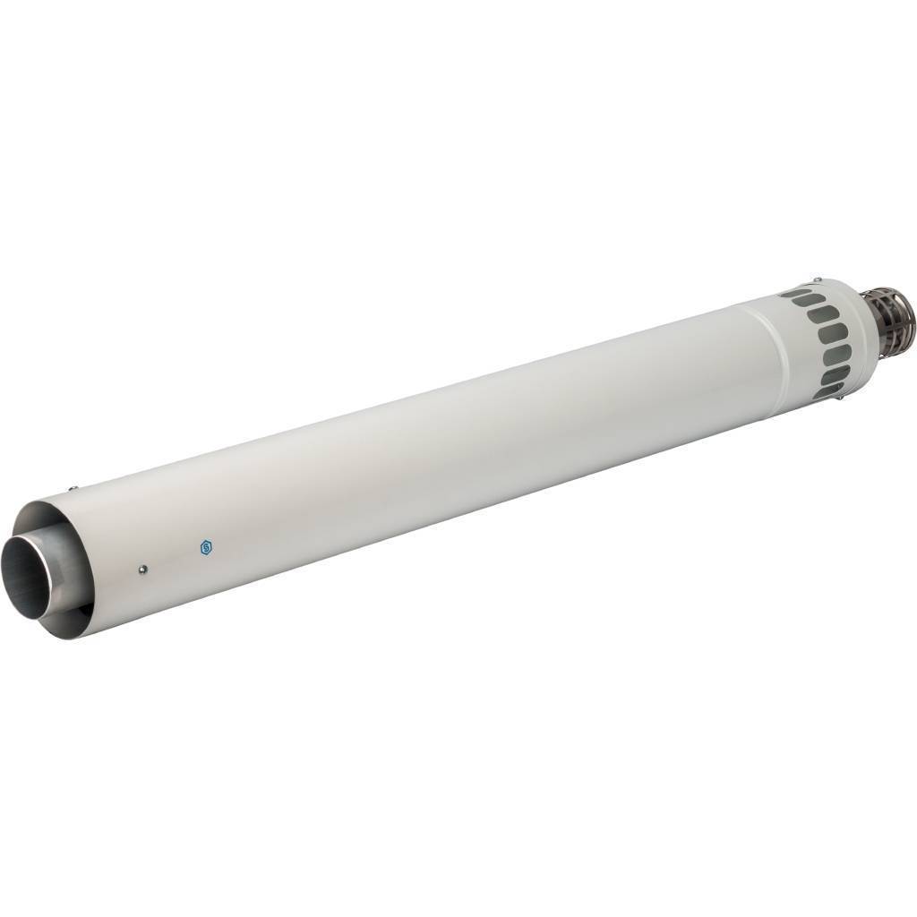 Купить SCA-6010-000900 STOUT  Элемент дымохода DN60/100 конечный участок 900 мм дымохода для горизонт.прохода через стену с оголовком из нерж. стали STOUT по лучшей цене с доставкой - интернет-магазин Прогрессивные решения