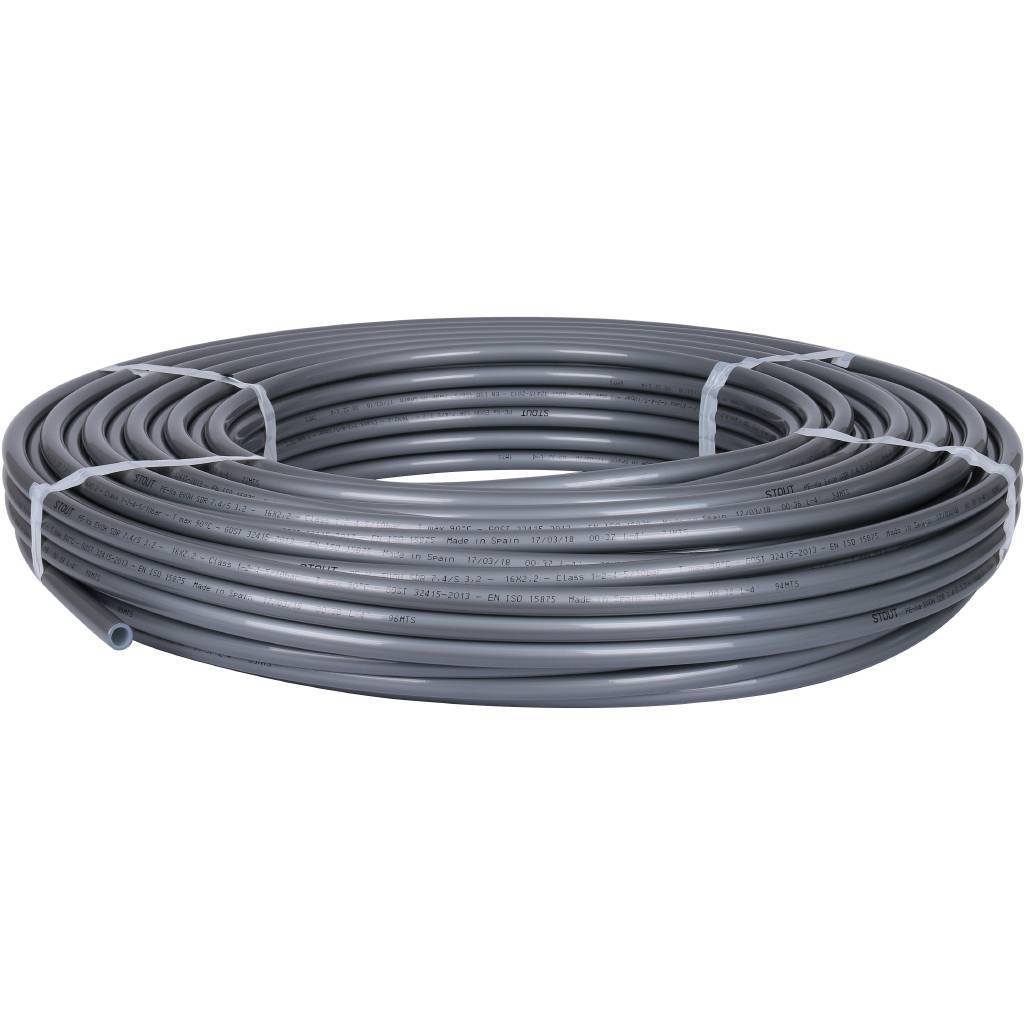 Купить SPX-0001-501622 STOUT  16х2,2 (бухта 500 метров) PEX-a труба из сшитого полиэтилена с кислородным слоем, серая STOUT по лучшей цене с доставкой - интернет-магазин Прогрессивные решения