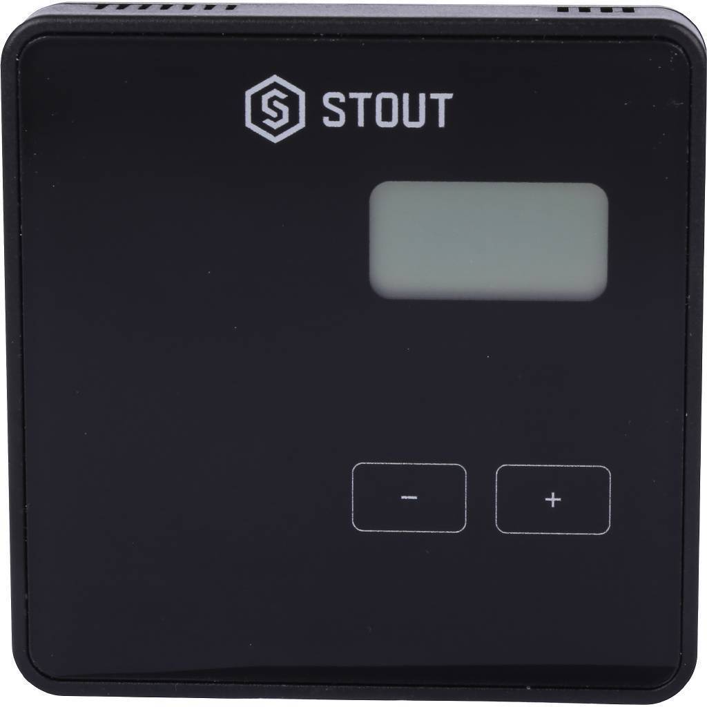 Купить STE-0101-009002 STOUT  Проводной комнатный регулятор R-9b, черный STOUT по лучшей цене с доставкой - интернет-магазин Прогрессивные решения