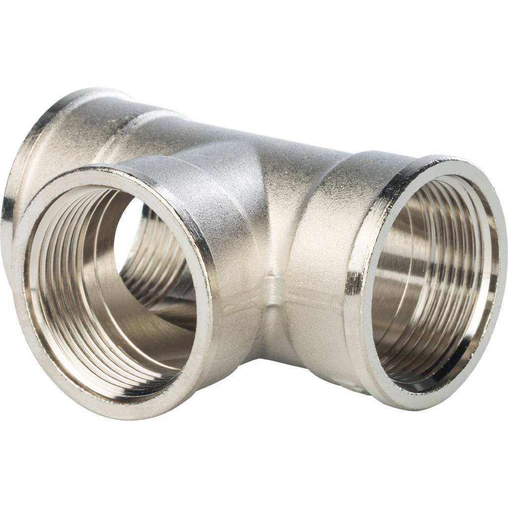 Купить SFT-0020-000114 STOUT  Тройник ВВ никелированный 1"1/4 STOUT по лучшей цене с доставкой - интернет-магазин Прогрессивные решения