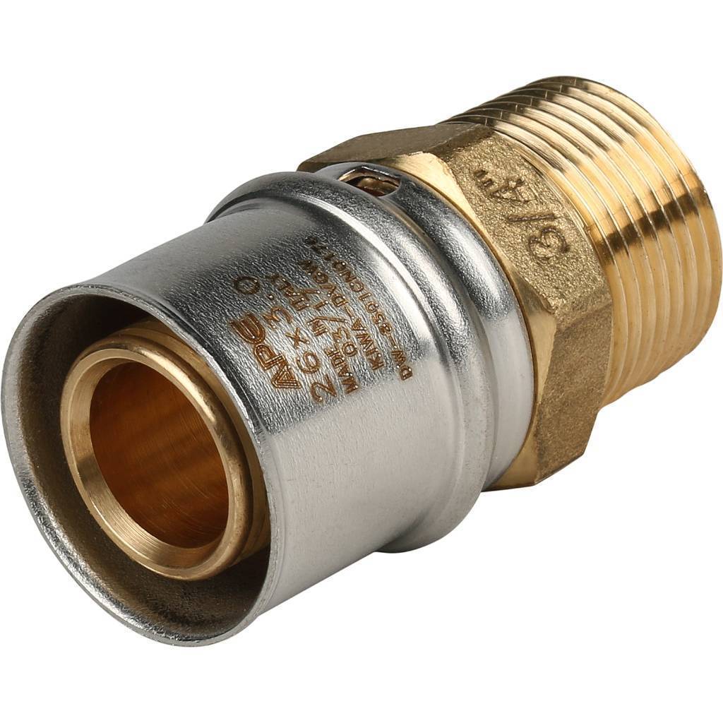 Купить SFP-0001-003426 STOUT   Переходник с наружной резьбой 3/4"х26 для металлопластиковых труб прессовой STOUT по лучшей цене с доставкой - интернет-магазин Прогрессивные решения