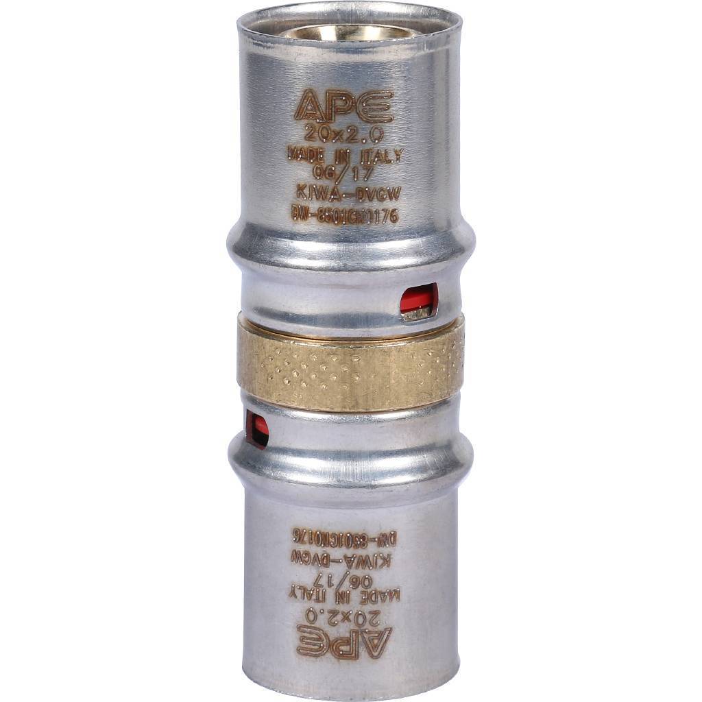 Купить SFP-0003-002020 STOUT   Муфта соединительная равнопроходная 20х20 для металлопластиковых труб прессовой STOUT по лучшей цене с доставкой - интернет-магазин Прогрессивные решения