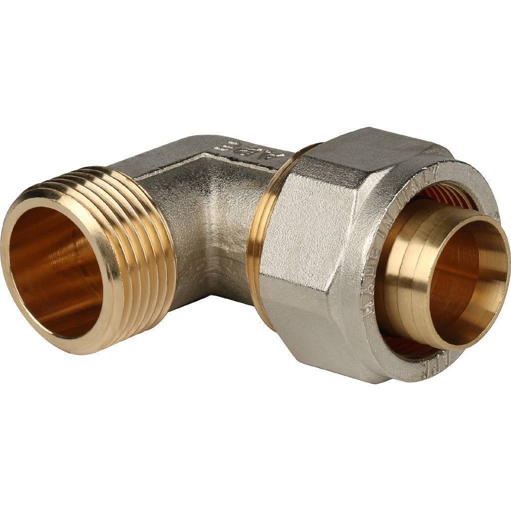 Купить SFS-0006-000132 STOUT   Угольник-переходник с наружной резьбой 1"x32 для металлопластиковых труб винтовой STOUT по лучшей цене с доставкой - интернет-магазин Прогрессивные решения