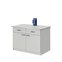 Стол пристенный ЛАБ-PRO 120.80.90 на опорных тумбах, рабочая поверхность – HPL/эпокси-ботик ЛОиП  по лучшей цене с доставкой - интернет-магазин Прогрессивные решения