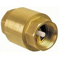 Клапан обратный латунный, SGL, Ду-40, Ру-10, муфтовый, пружинный дисковый, с пластиковым штоком ГРОЕН