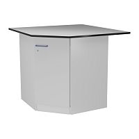 Стол угловой на металлической опорной тумбе ЛАБ-PRO СУОТМ 110/80.110/80.90 TR-TR16/22 ЛОиП  по лучшей цене с доставкой - интернет-магазин Прогрессивные решения