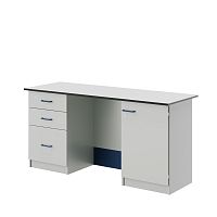 Стол лабораторный ЛАБ-PRO 180.65.90 на опорных тумбах, рабочая поверхность – C20 ЛОиП  по лучшей цене с доставкой - интернет-магазин Прогрессивные решения