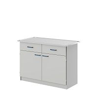 Стол лабораторный ЛАБ-PRO 120.65.90 на опорных тумбах, рабочая поверхность – SS ЛОиП  по лучшей цене с доставкой - интернет-магазин Прогрессивные решения