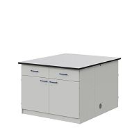 Стол островной ЛАБ-PRO 120.150.90 на опорных тумбах, рабочая поверхность – LAMINAT ЛОиП  по лучшей цене с доставкой - интернет-магазин Прогрессивные решения