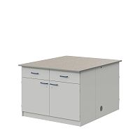 Стол островной ЛАБ-PRO 120.150.90 на опорных тумбах, рабочая поверхность – KG ЛОиП  по лучшей цене с доставкой - интернет-магазин Прогрессивные решения